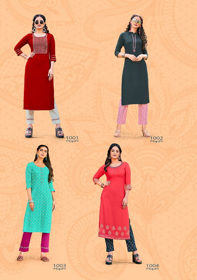 Fashion Dream 1 Kajal Fancy Designer Style Casual Wear Kurtis With Bottom Collection
